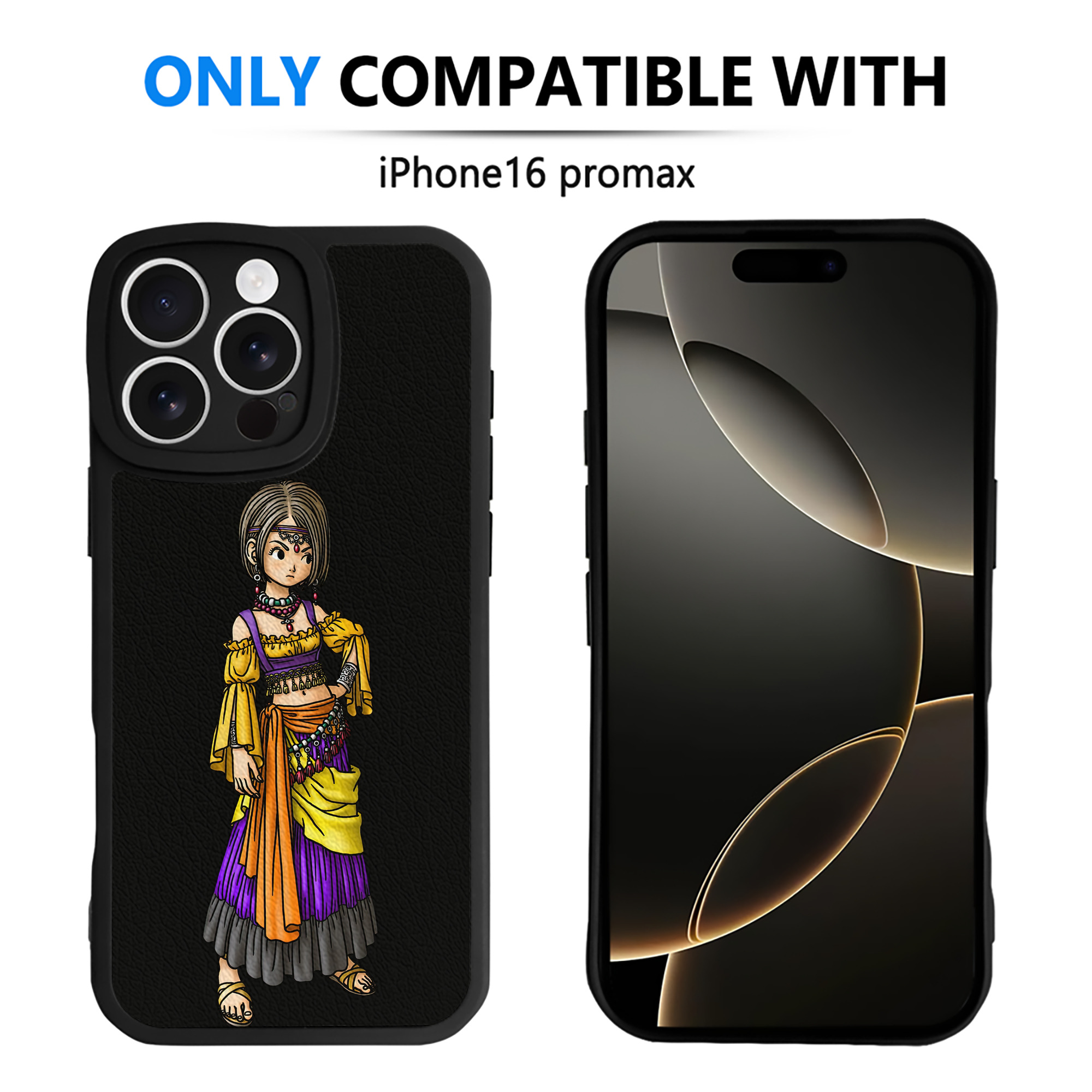 （画像用） ドラゴンクエスト Doragon Kuesuto Dragon Quest 【iPhone 16シリーズ対応】シリコンスマホケース（レザー調） 材質：シリコン